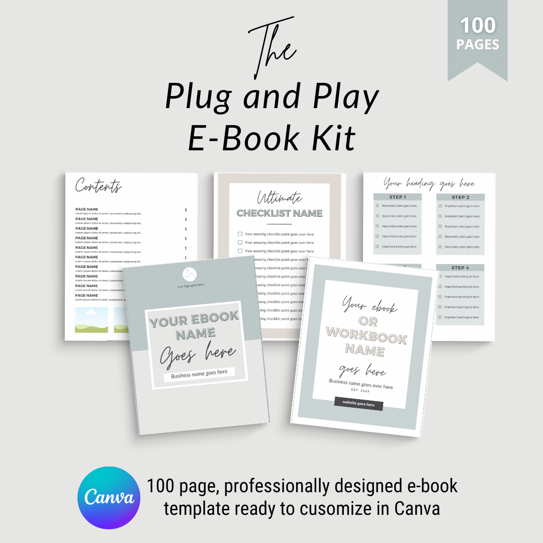 Free Canva ebook template mockup — 100 pages professionally designed for digital product creators