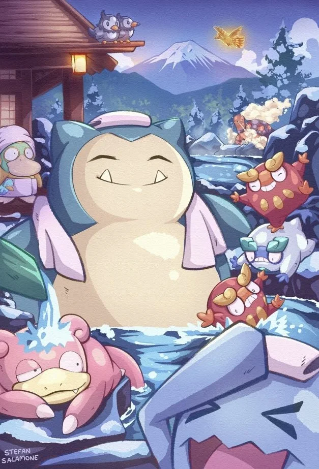 Pokémon Onsen Print