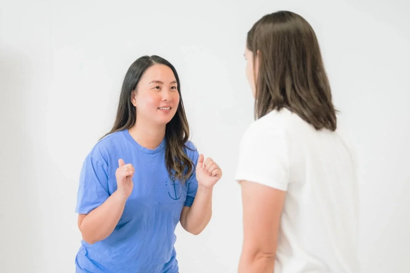 A Pelvic Core Therapist working with a patient during prolapse treatment