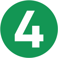 A green circle with the number 4