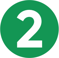 A green circle with the number 2