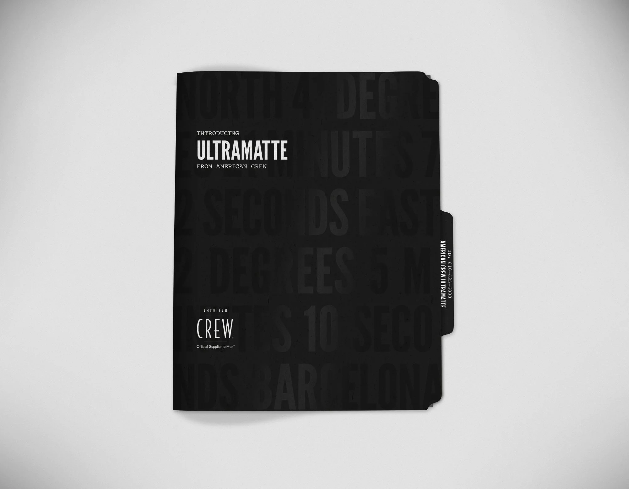 American Crew Ultramatte sales brochure cover