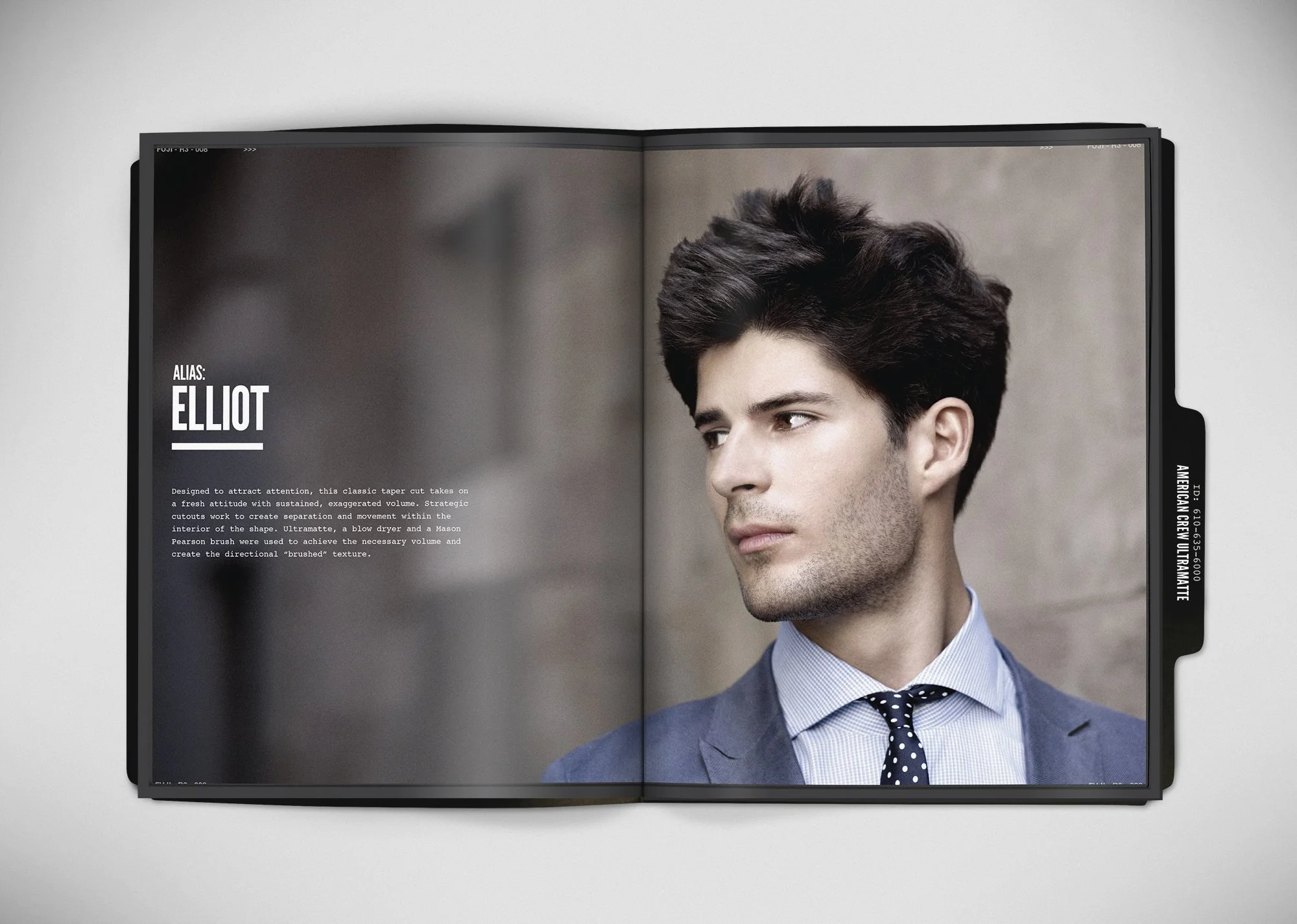 American Crew Ultramatte sales brochure look 3