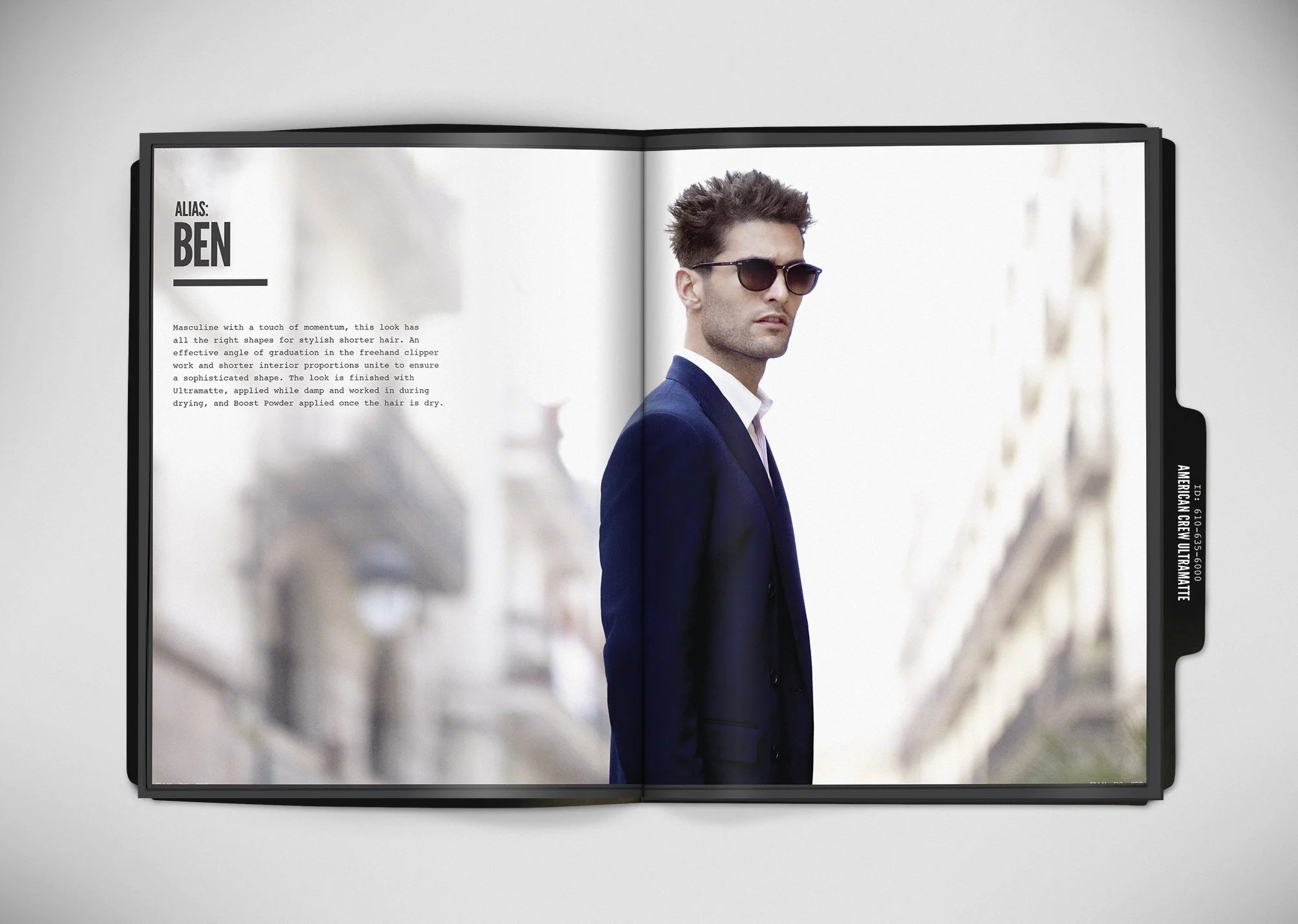 American Crew Ultramatte sales brochure look 1