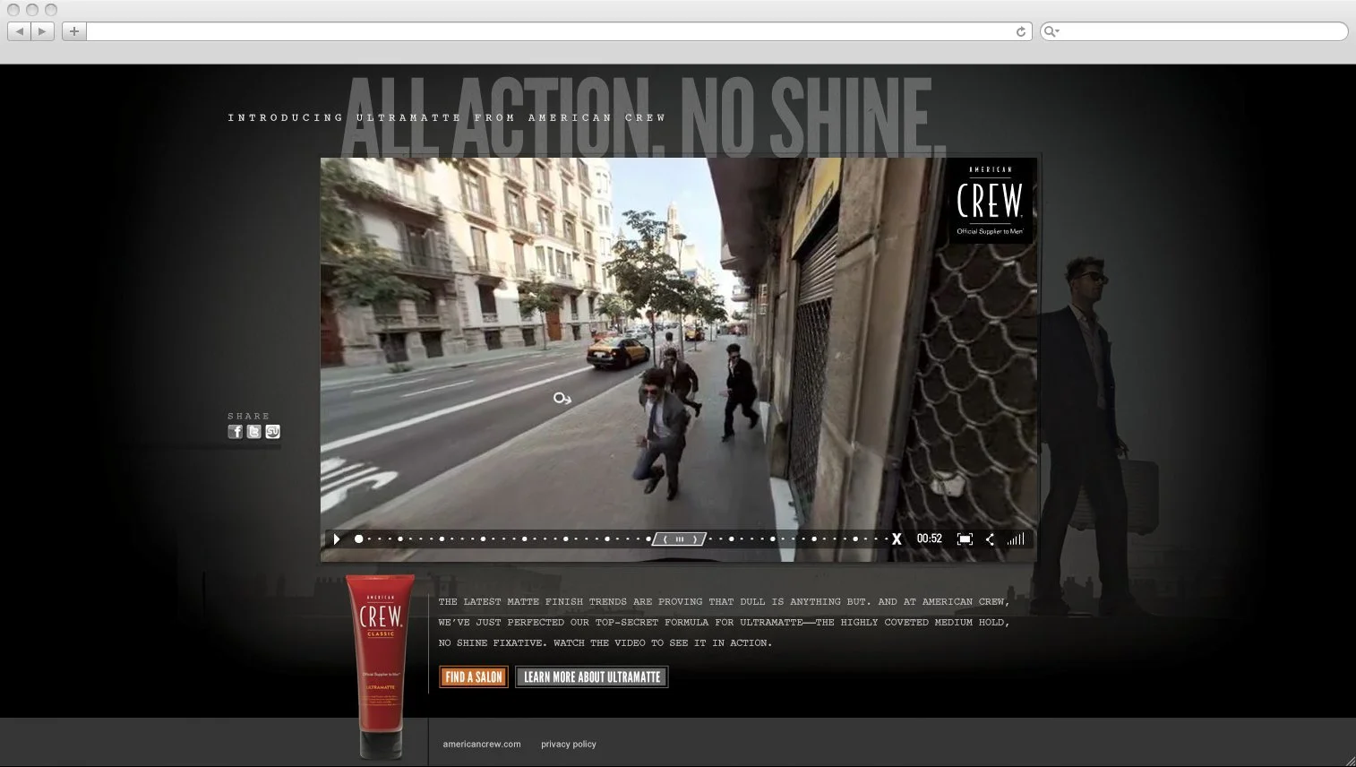 The streets of Barcelona lent the video a warm, but moody, feel.