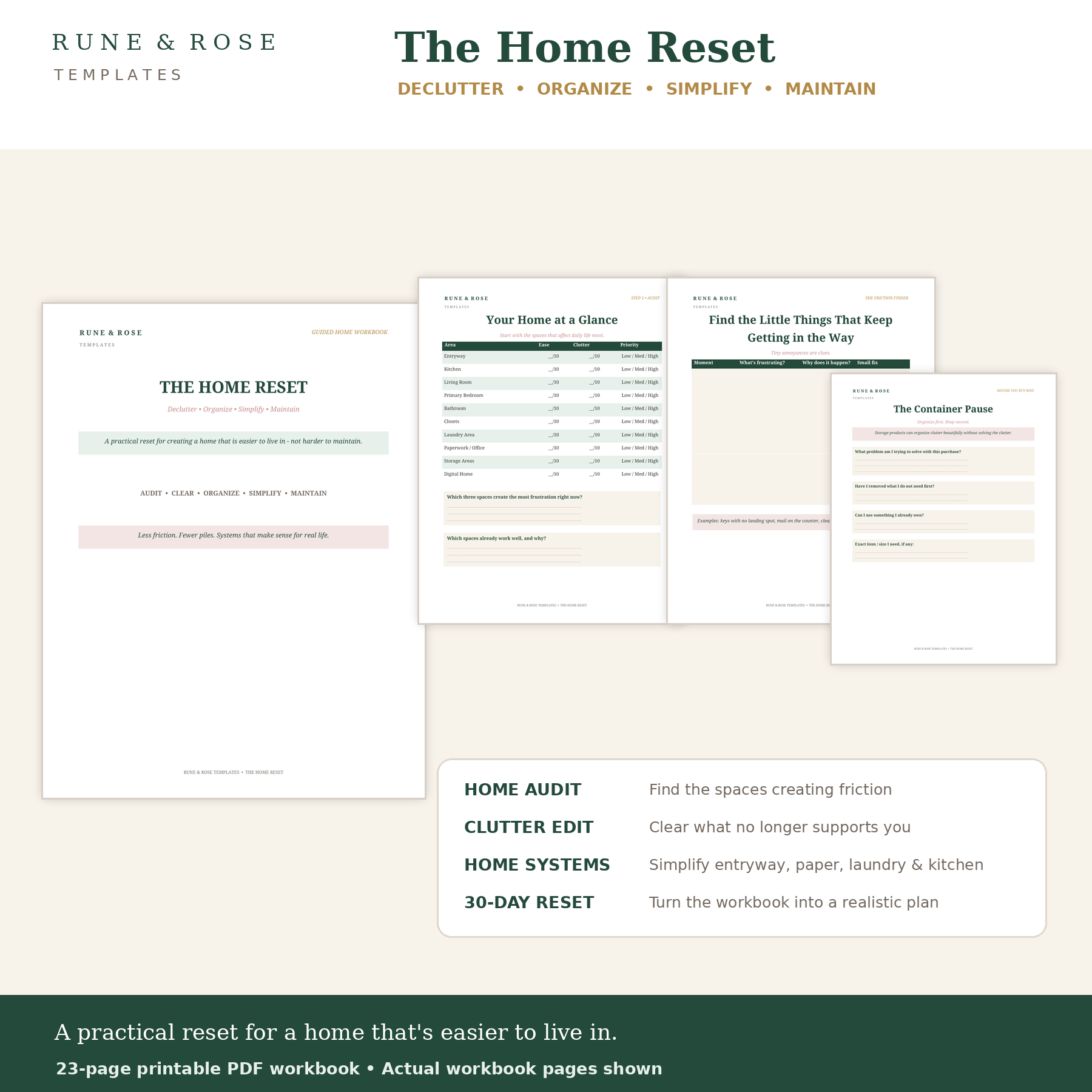 The Home Reset Workbook