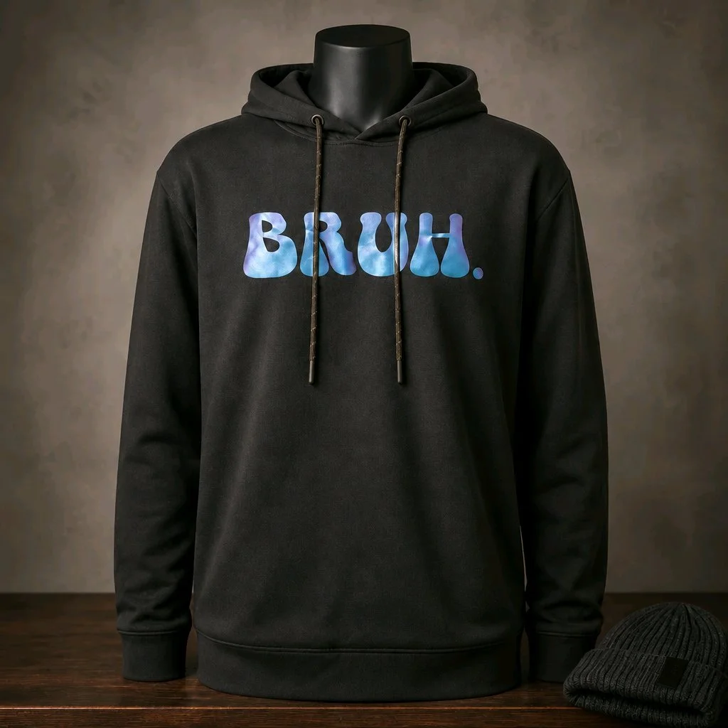 Gradient 'BRUH' Statement Premium Hoodie