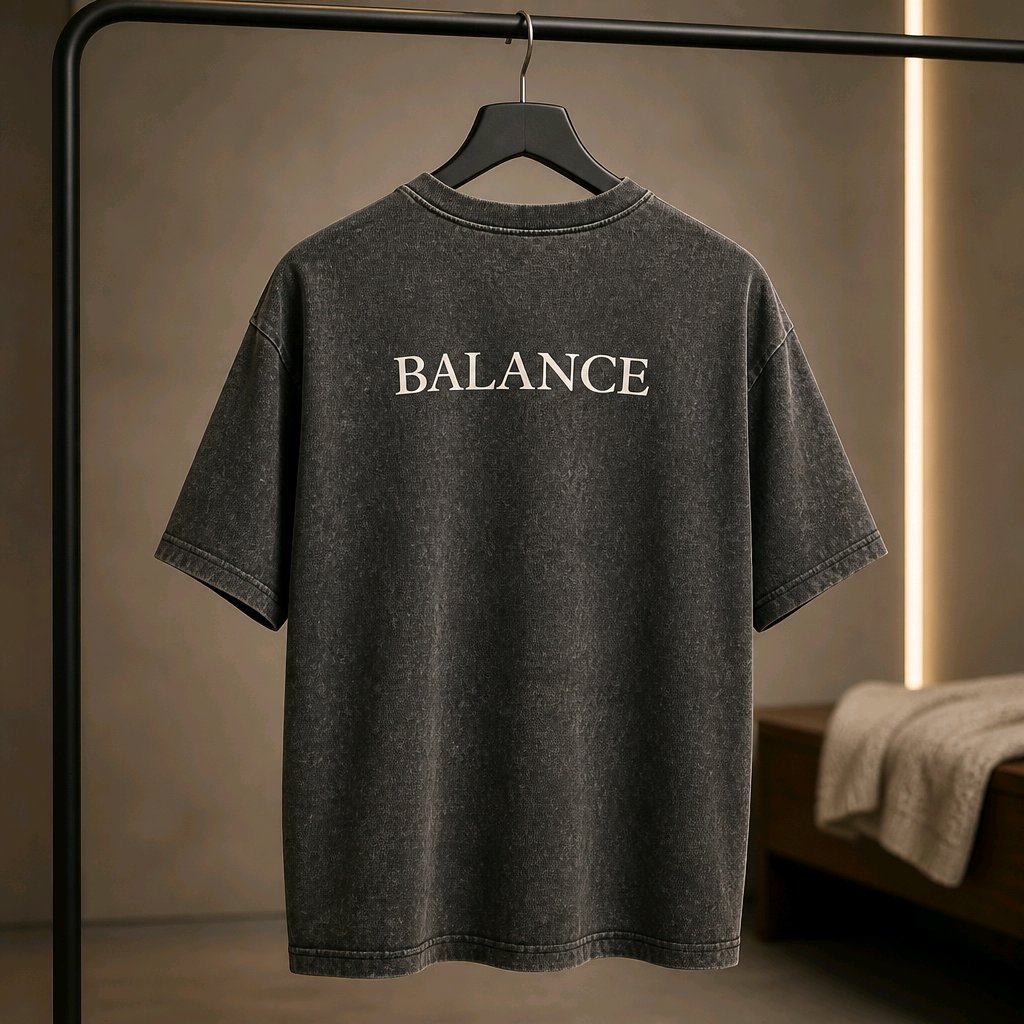 Body Balance Graphic Tee-Vintage Washed