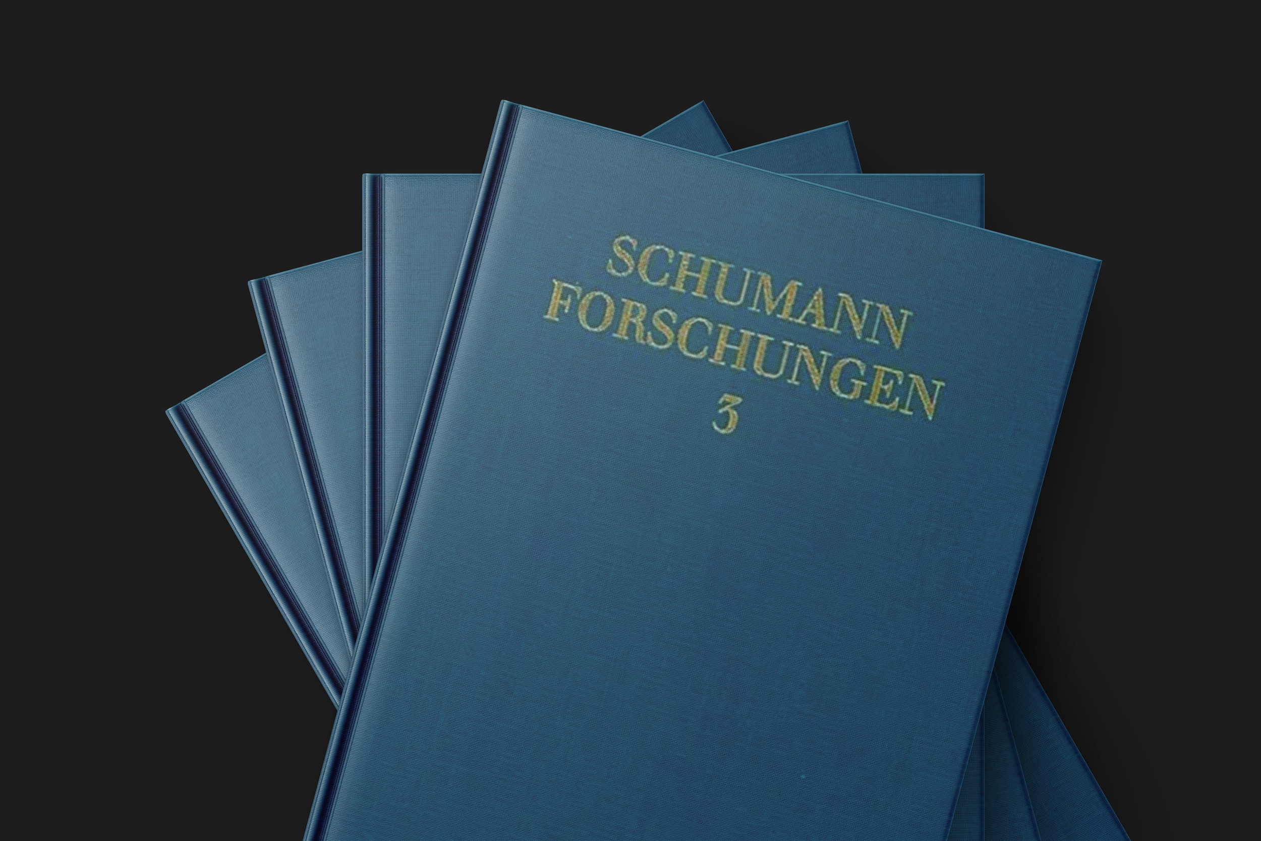 Mehrere Bände der wissenschaftlichen Publikationsreihe „Schumann Forschungen“ der Robert-Schumann-Gesellschaft.