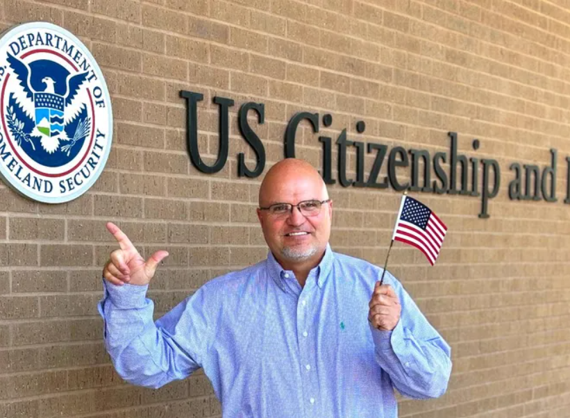 'All the hoopla': WFISD swim coach charmed by Texas schooling becomes U.S. citizen