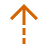 An upward pointing arrow.