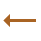 Left arrow symbol on a white background