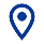 Blue map marker icon on a white background.