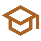 A stylized orange house icon with a chimney and a door.