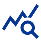 A blue magnifying glass icon with a small burst or sparkle near the lens