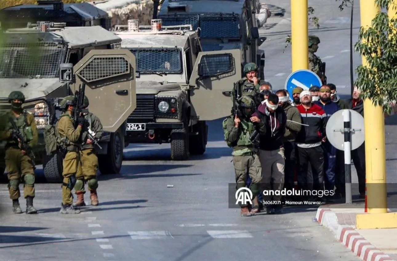 Israeli Army Writes Numbers On Palestinian Detainees