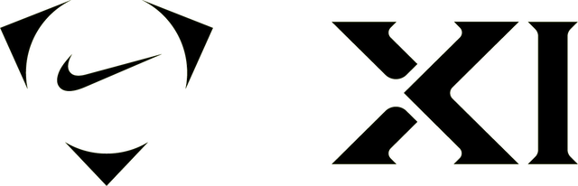 Nike logo and 'XII' with a geometric design.