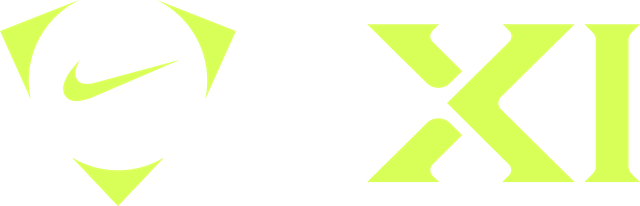 A sports shirt with Nike logo, a logo with the letters 'XIX' and a neon green color scheme.