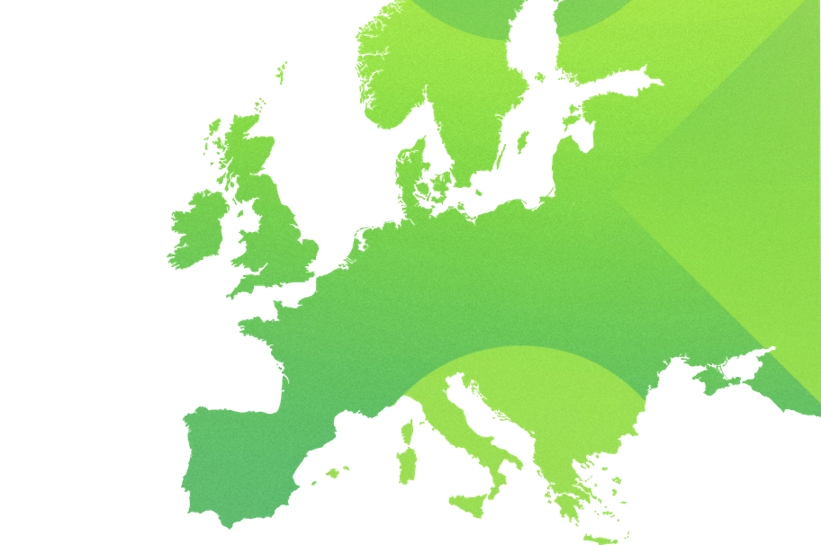A digital map displaying the countries of the United Kingdom and parts of neighboring countries, with a focus on the British Isles, showing landmasses in shades of green.