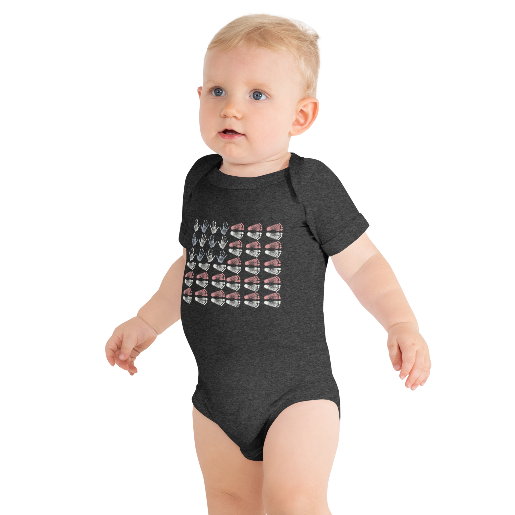 Tiny Hands Tiny Feet Big Courage NICU baby bodysuit