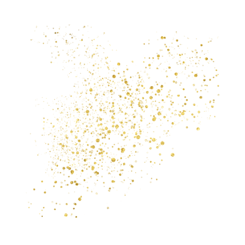 Golden glitter particles scattered.