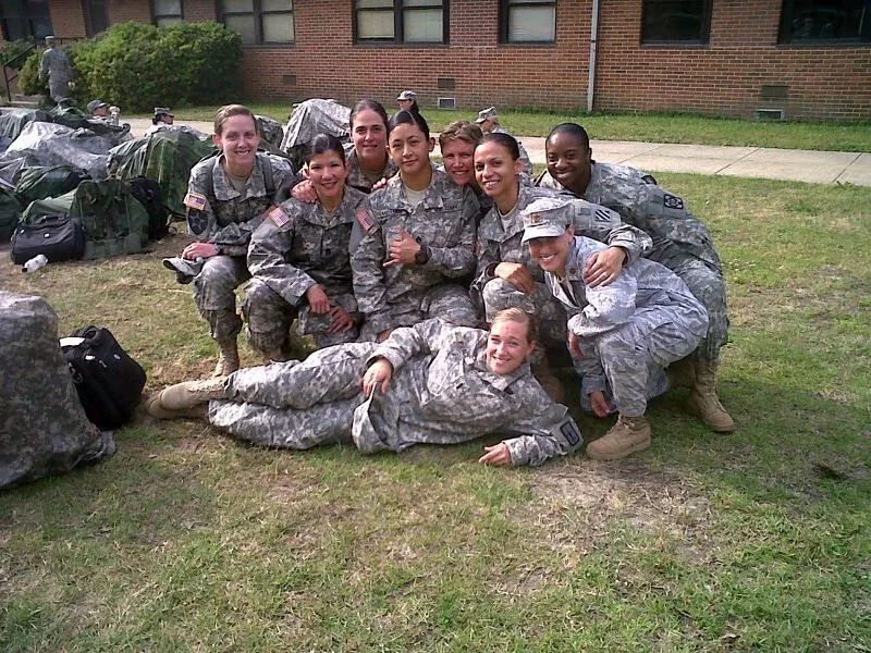 Samantha Juan posing with fellow U.S. Army soldiers during C.S.T. training.