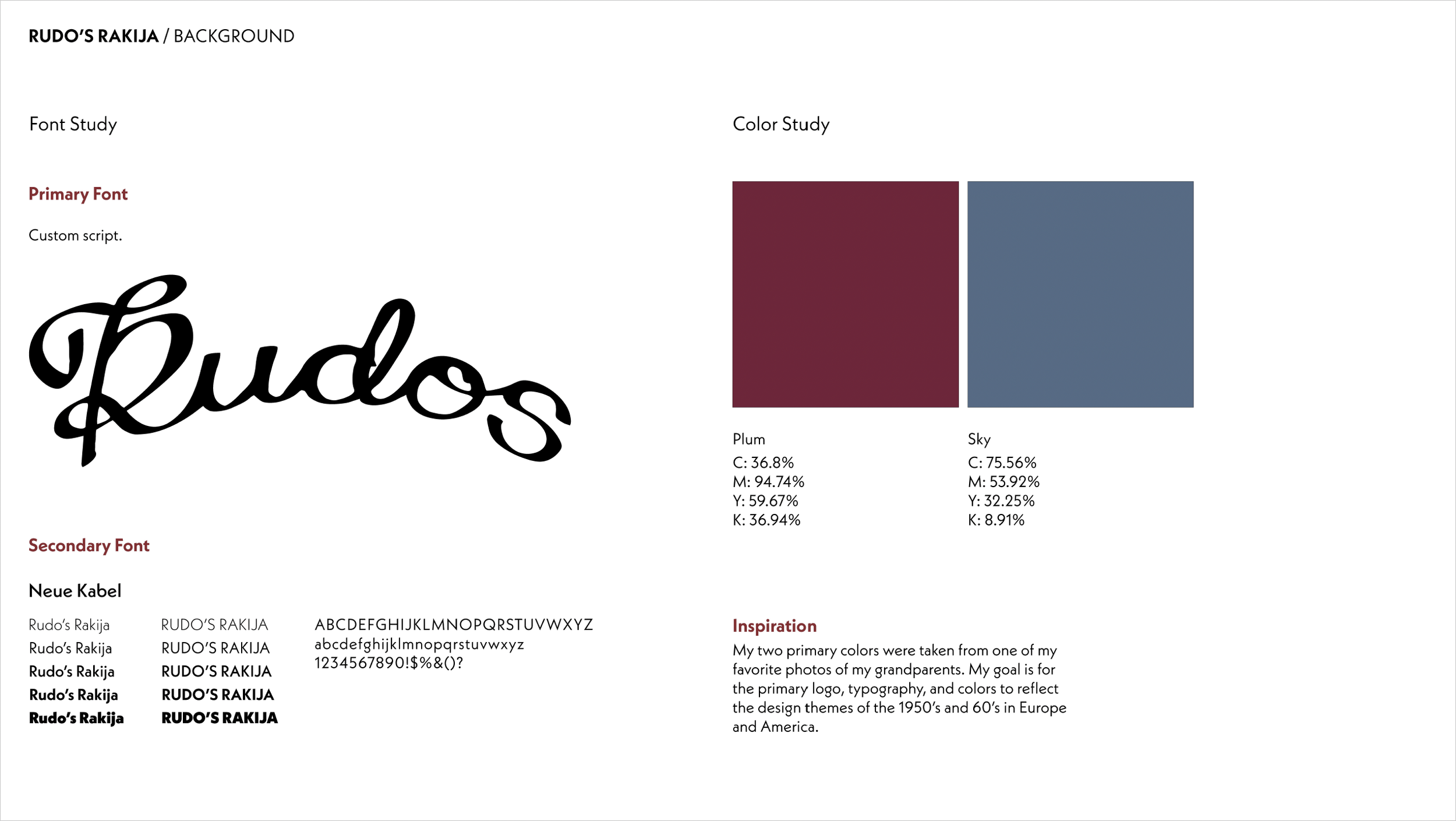 Type and color