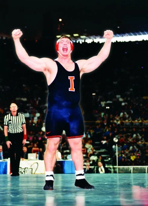 John Lockhart seen here reacting moments after winning the NCAA heavyweight wrestling title in 2001