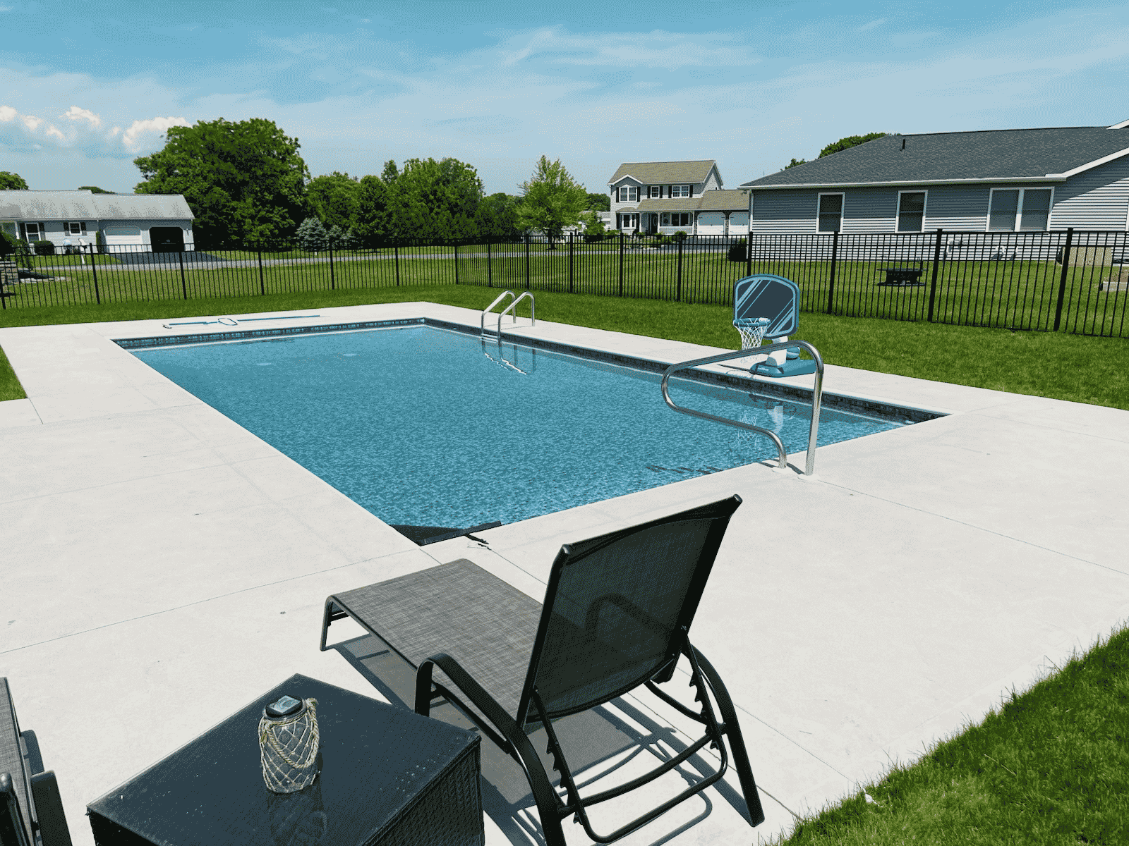 Custom inground pool installation completed by Man Made Pools in Central Pennsylvania