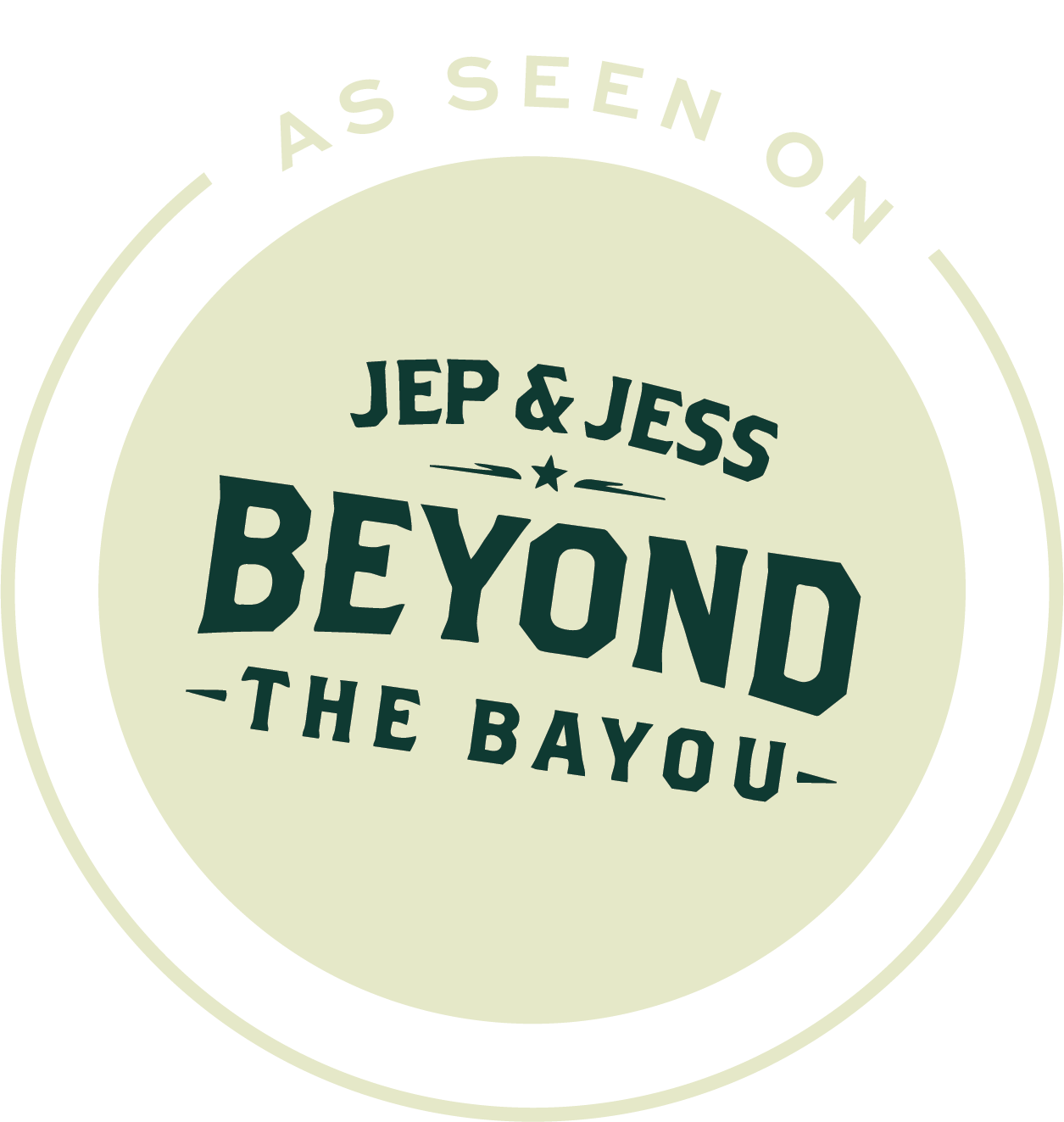 Jep Robertson and Jessica Robertson featured in Jep & Jess: Beyond the Bayou, the Great American Family series connected to Mirador’s Texas getaway experience in Strawn, TX near Mingus and Thurber, TX