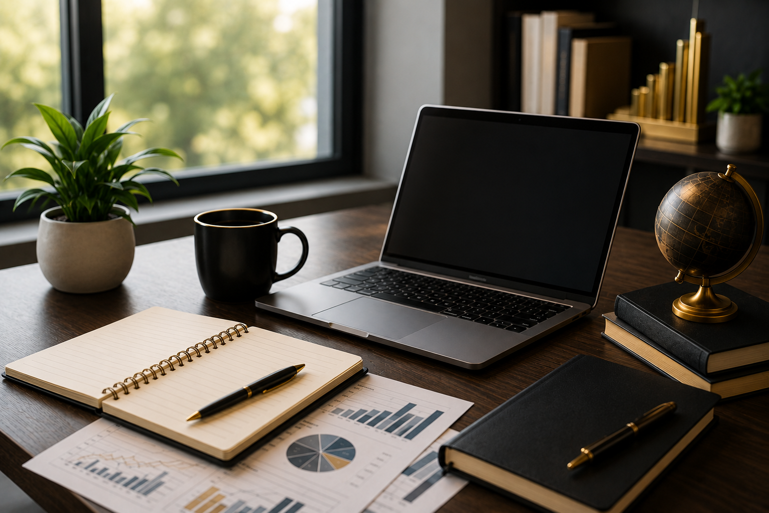 Professional workspace representing real estate investing education, business planning, and investor success through The Investor-Friendly Network.