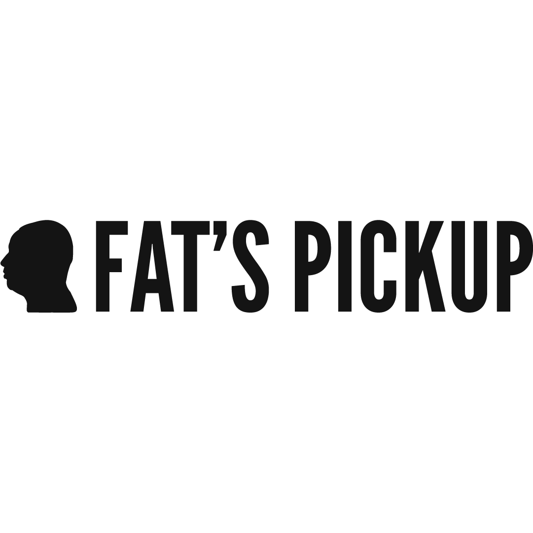 Logo for 'Fat's Pickup' featuring a silhouette of a person with a hat.