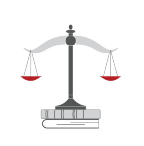 A scale with a gray base and a white balance arm, balanced with empty pans, placed on top of two stacked books.