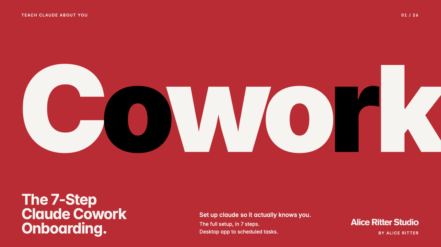 The 7-Step Claude Cowork Onboarding