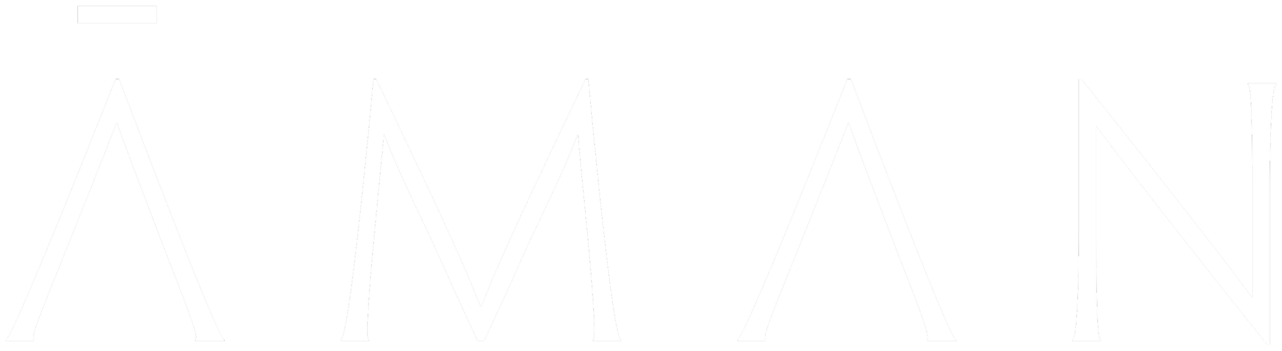 Brightly lit sign displaying the word 'AMON' in white letters on a black background.