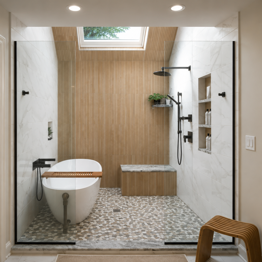 Skylit Spa Bath