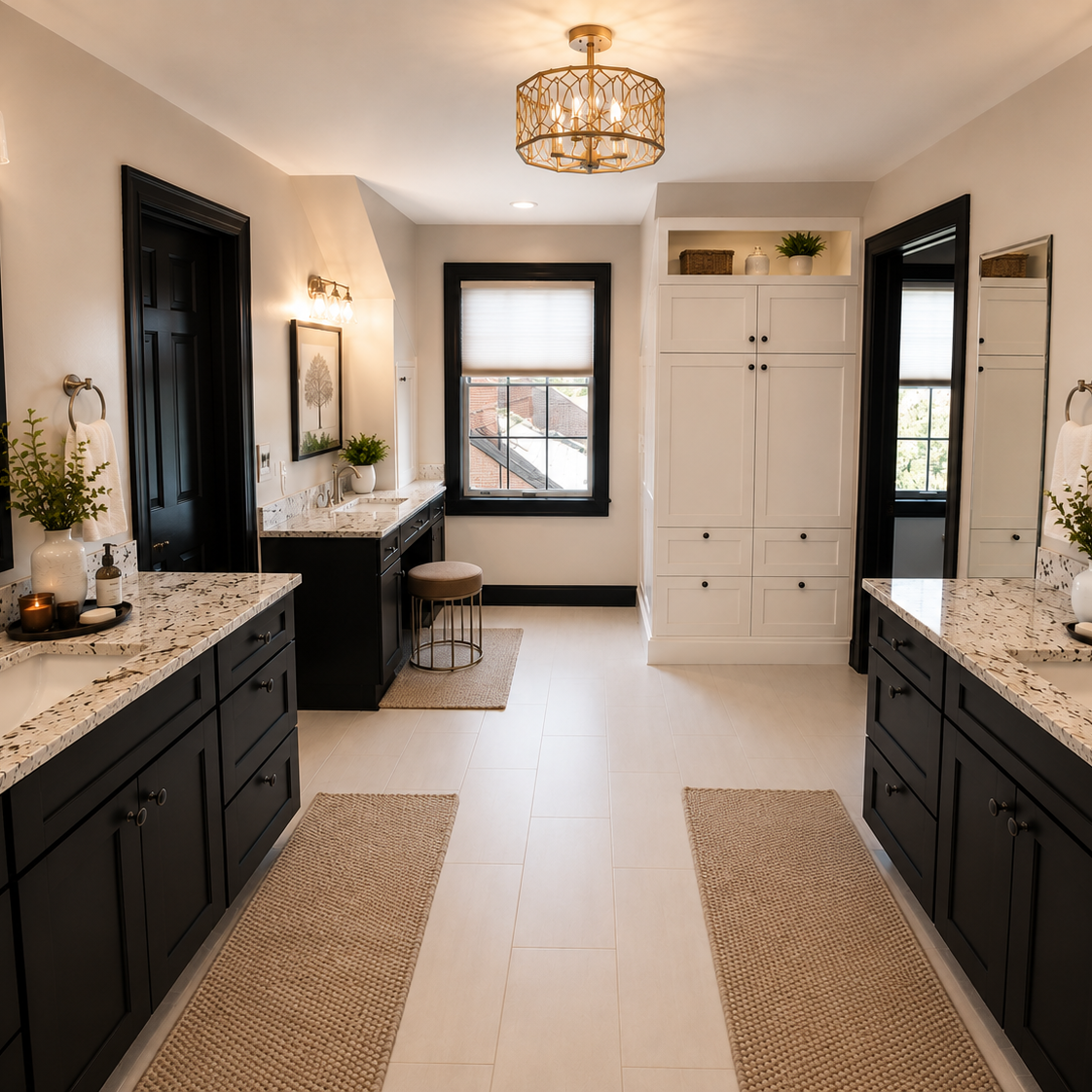 Black & Ivory Contrast Bath