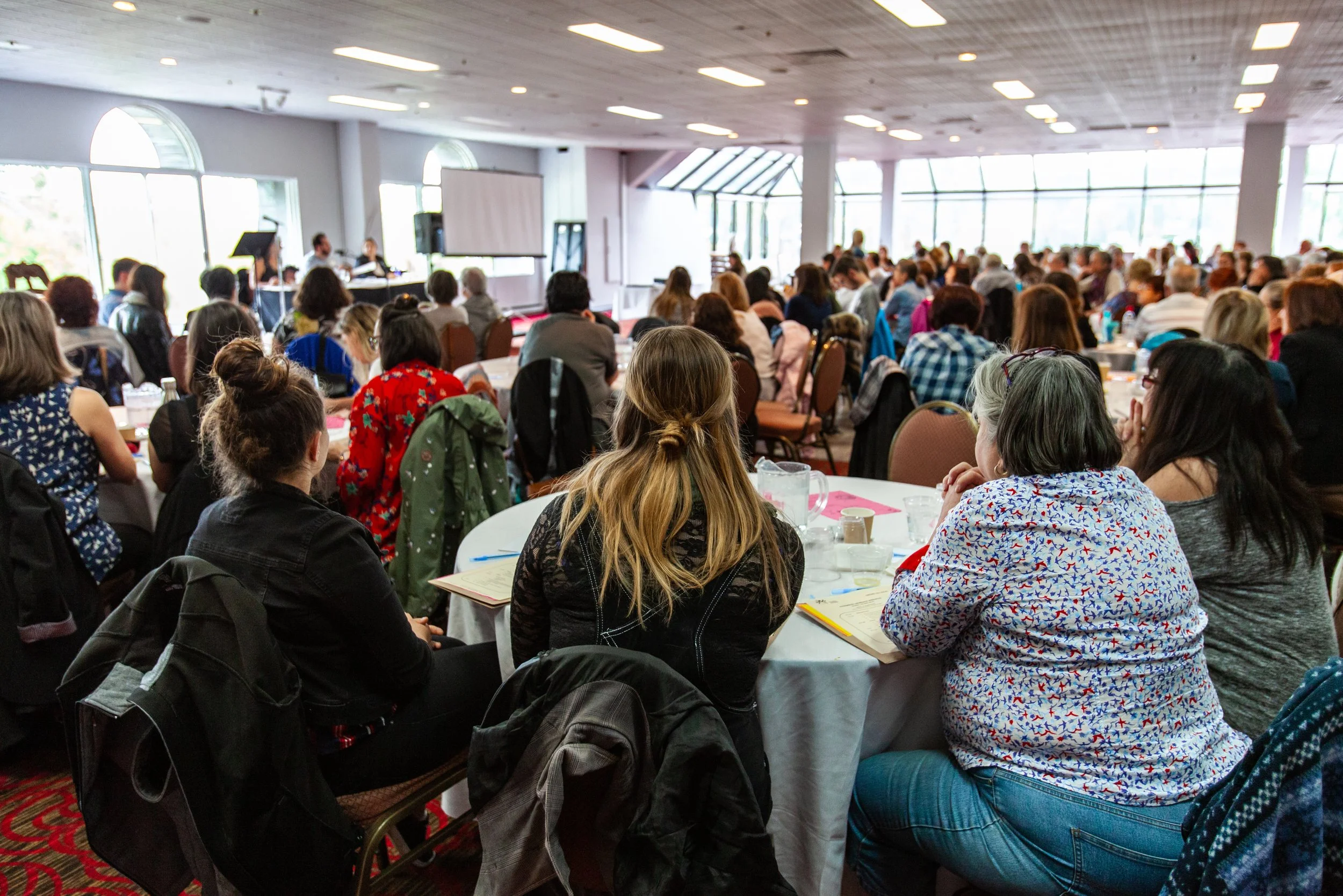 Audience gathering at a live event