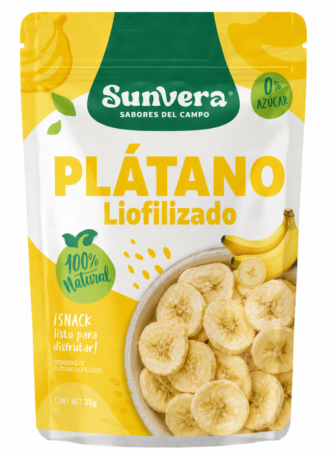 Plátano liofilizado