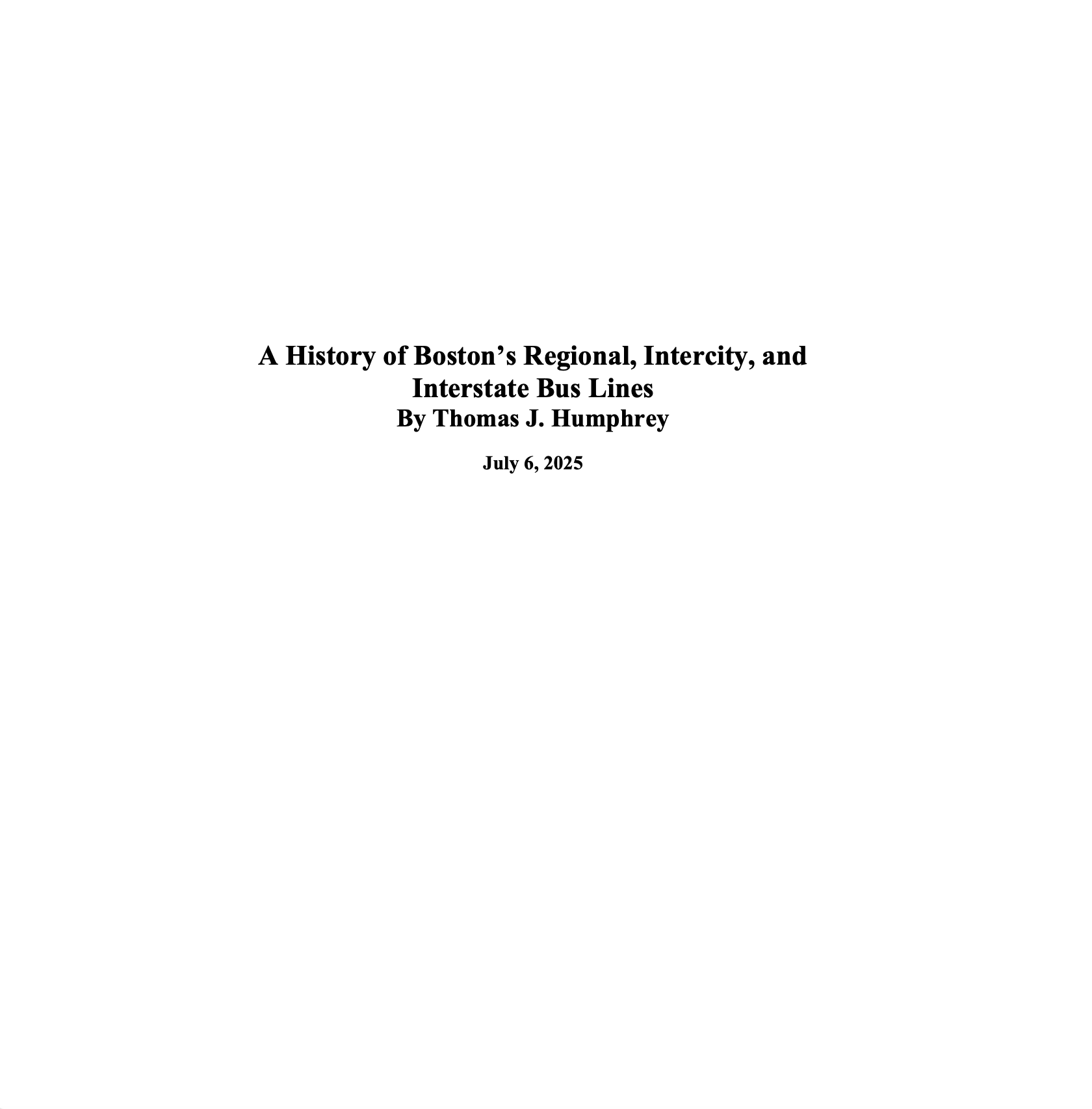A History of Boston's Regional, Intercity, and Interstate Bus Lines
