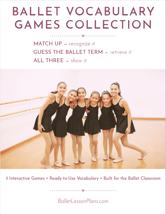 Ballet Vocabulary Games Collection