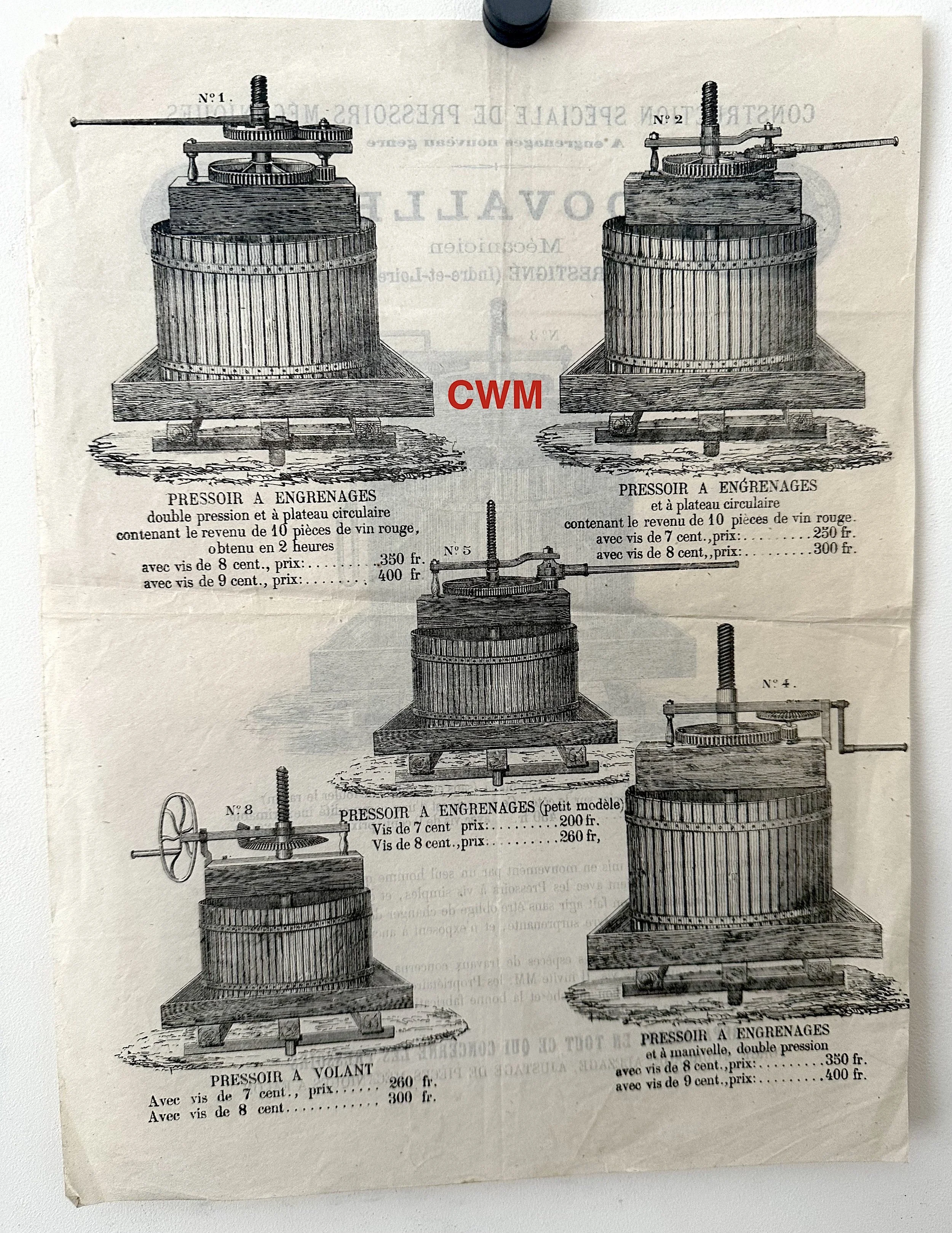 Mid-19th C.&nbsp; Broadside
