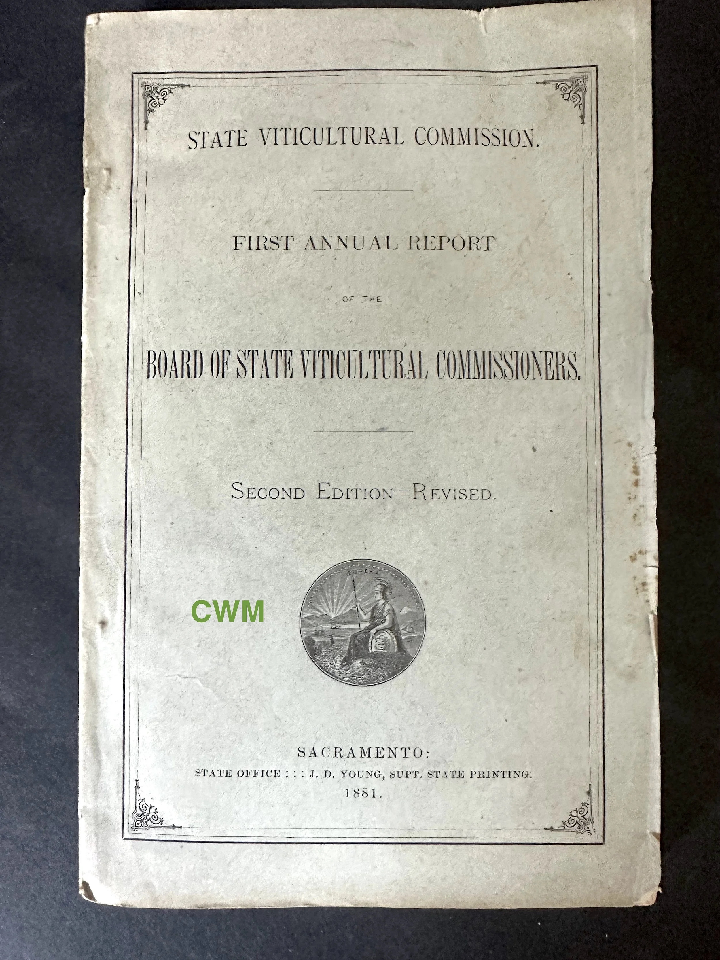 State Viticultural Commission, First Annual Report