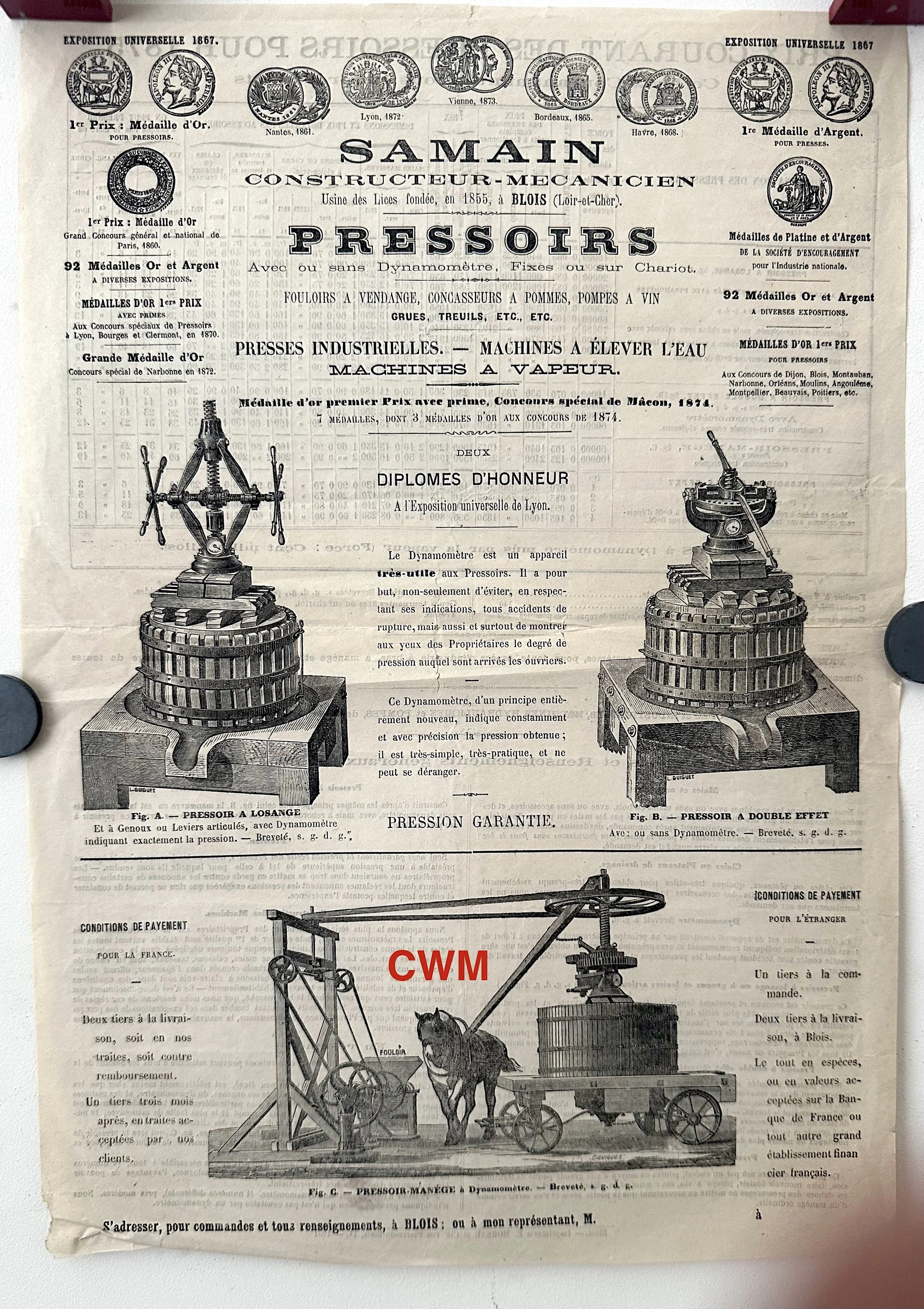 1867 French Broadside