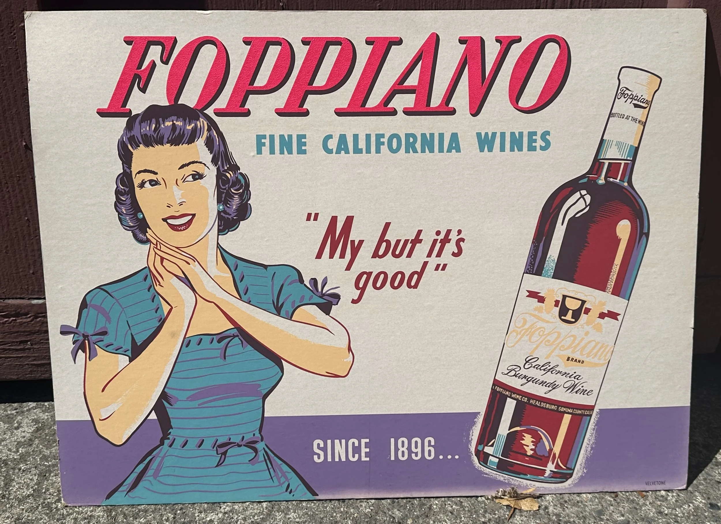 Foppiano Winery Advertising Sign