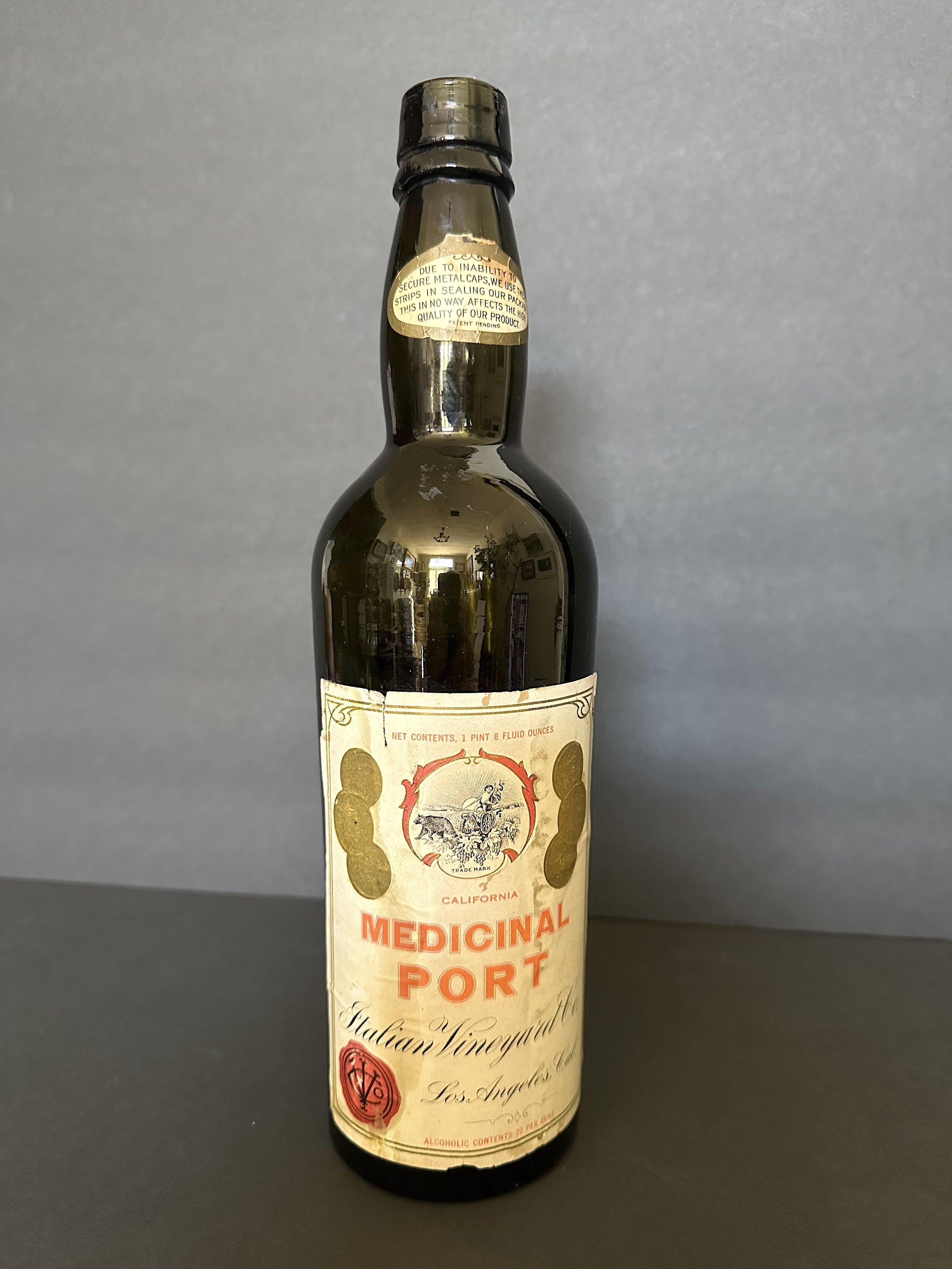 Medicinal Port Bottle