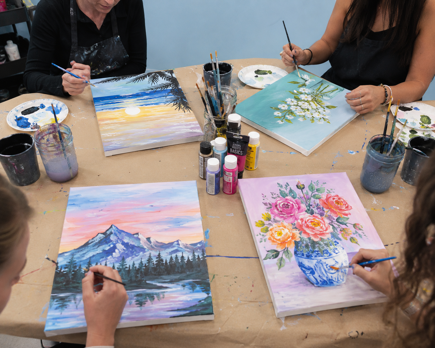 (4 Pack) Small Group Canvas & Easel Experience