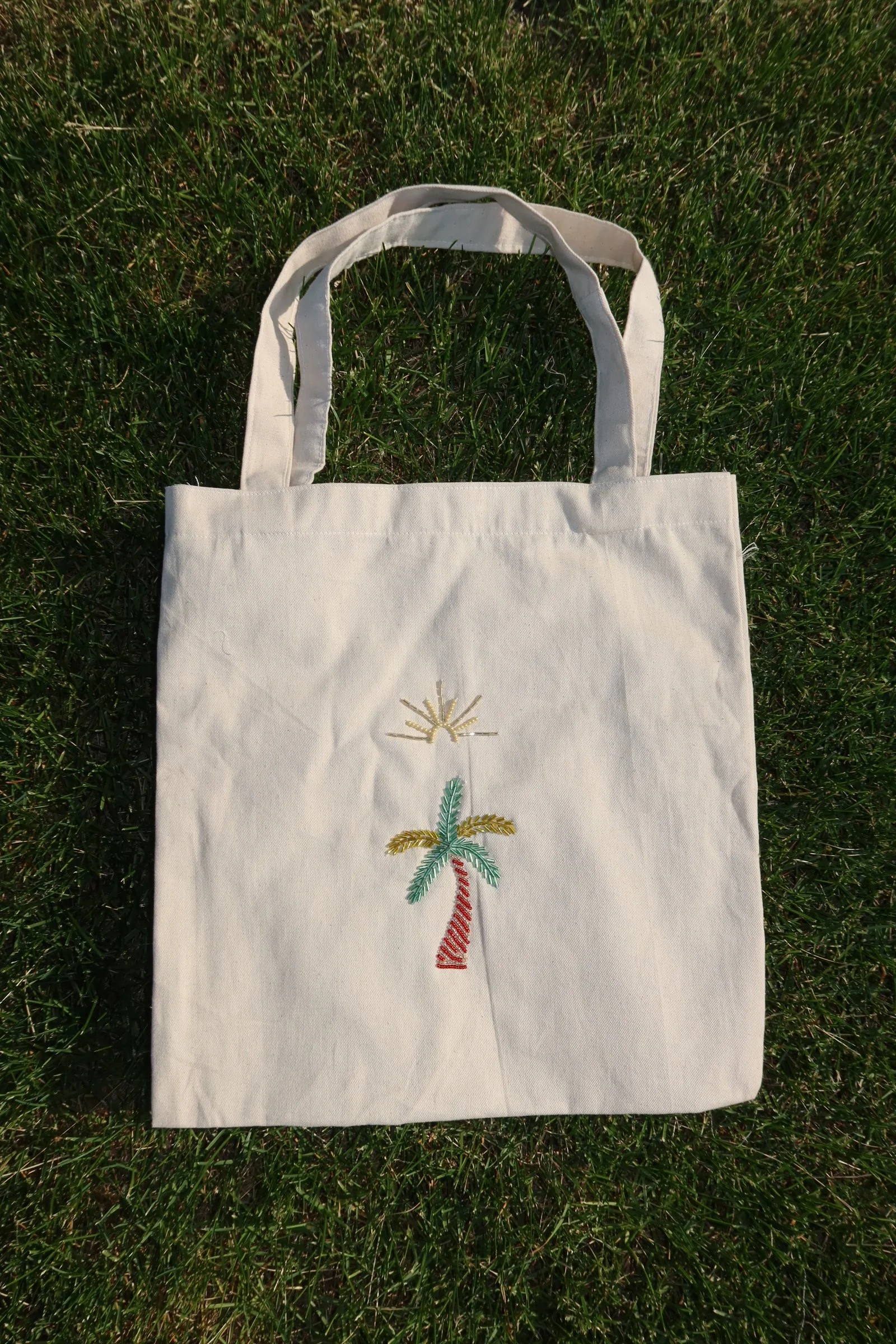 Palm Tree Beaded Bag