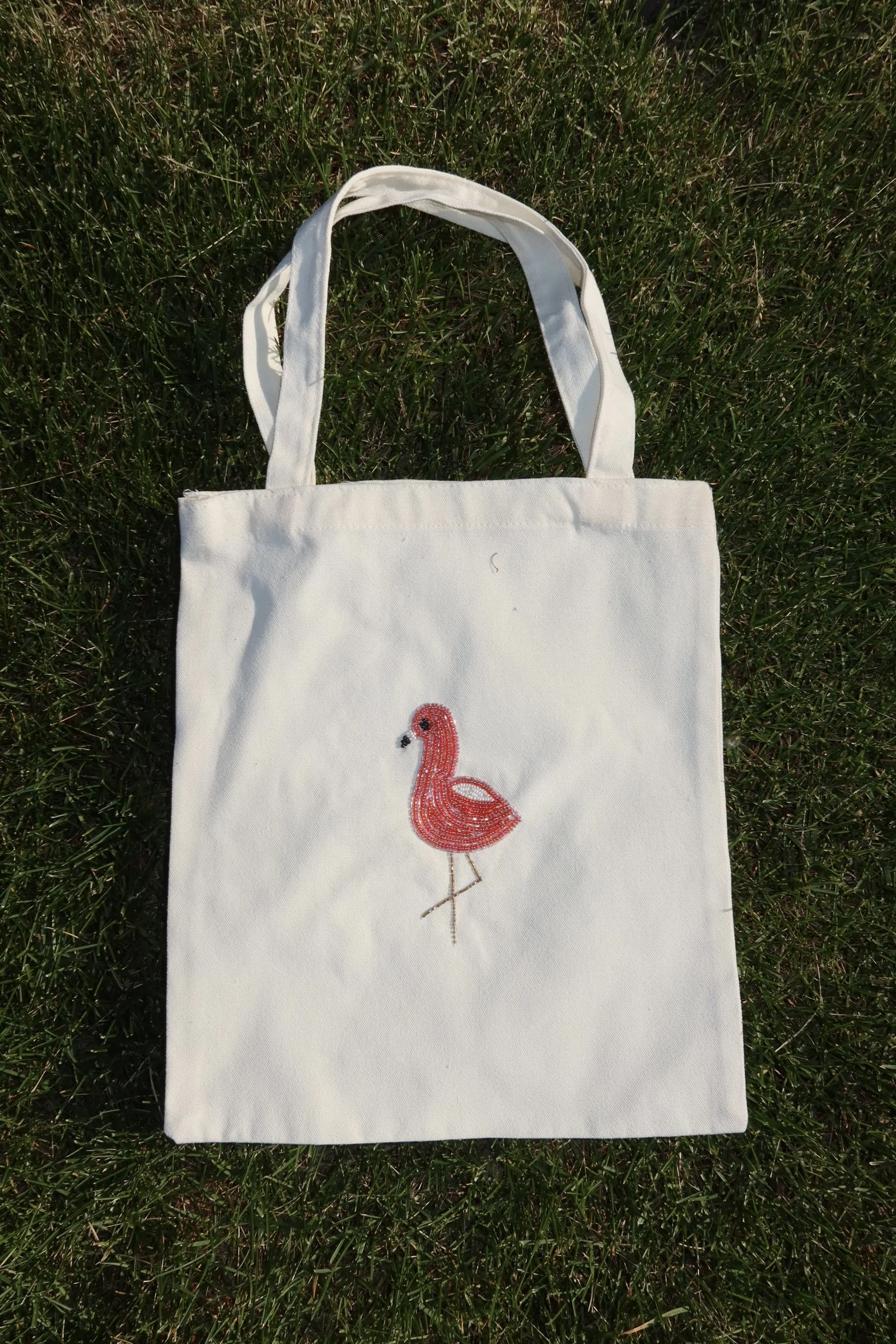 Flamingo Beaded Bag