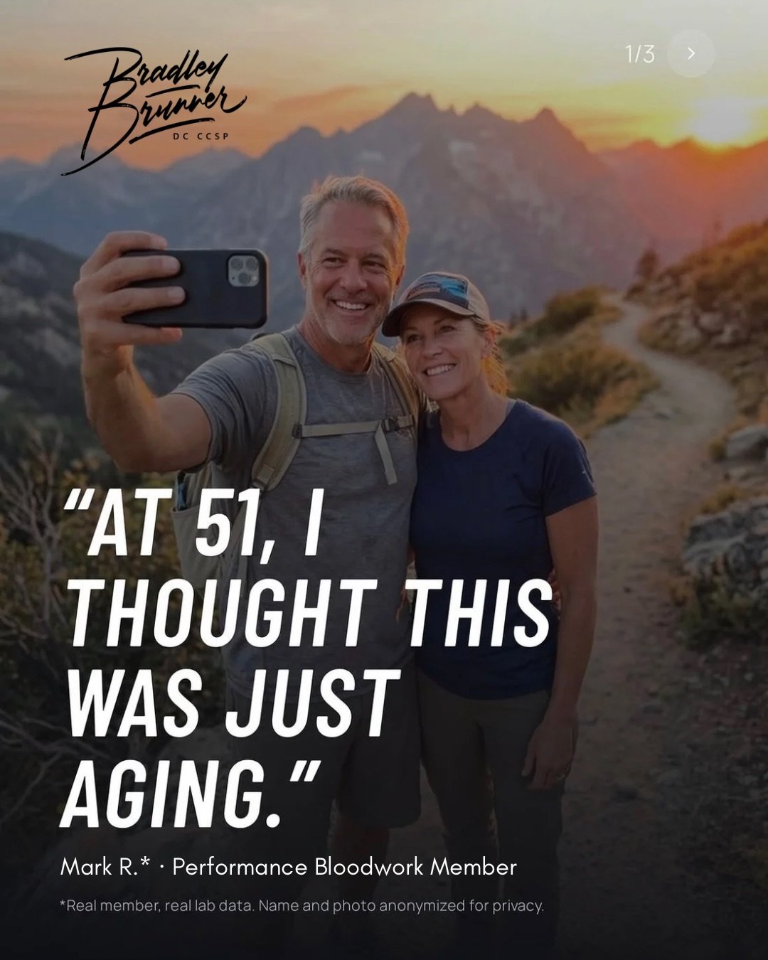 A real member. Name and photo anonymized. Lab data and protocol response are real and unedited.

&ldquo;At 51, I thought this was just aging.&rdquo;

Mark looked fine. He trained four days a week. He slept enough. But his afternoons were flat and his